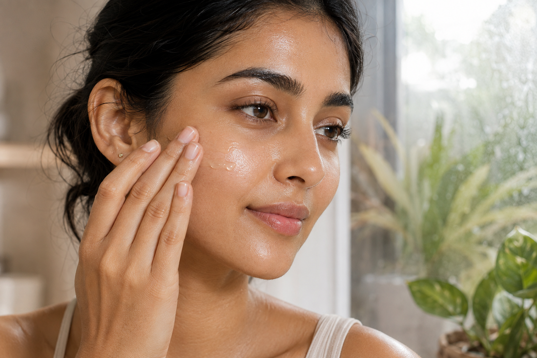 applying k beauty product in indian humidity
