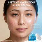 HydraBloom capsule cream results showing plumper smoother and hydrated skin using hyaluronic acid capsule technology suitable for dry and dehydrated Indian skin by YOU Skincare