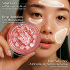 skincare results showing increased luminosity hydration and reduced pigmentation with TXA niacinamide capsule cream after use